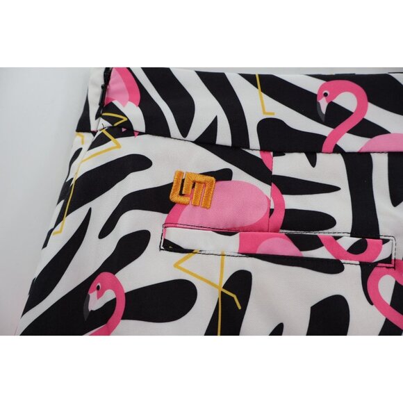 Loudmouth Golf Womens Skort Skirt Size 10 Flamingo Zebra Tropical Pickleball - Picture 5 of 10